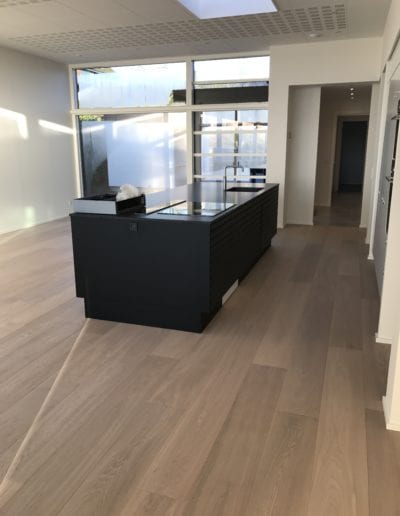 Eg plankegulve Prima med grå olie. Dane-Wood