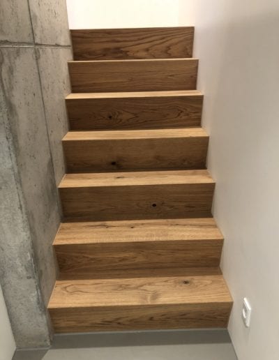 trappetrin, profiler, trappe. Lukket trappe, egetræ, Dane-Wood